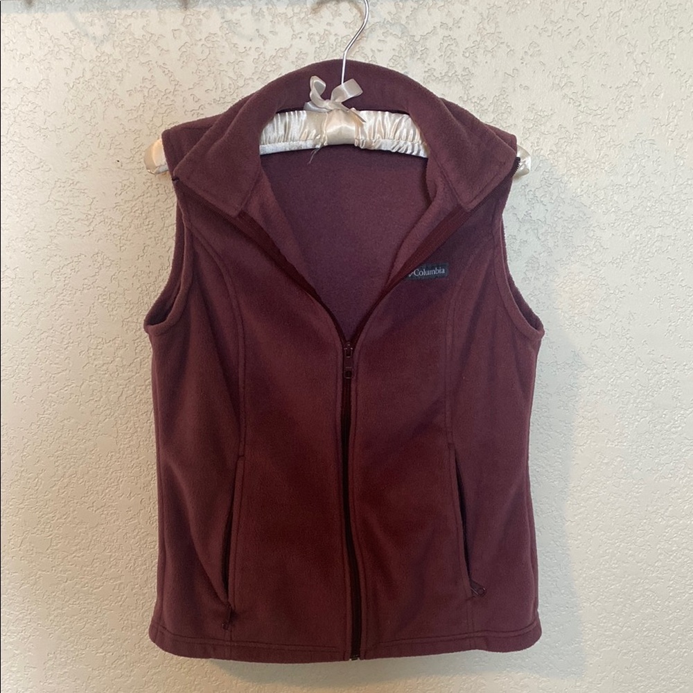 Columbia Maroon Fleece Vest